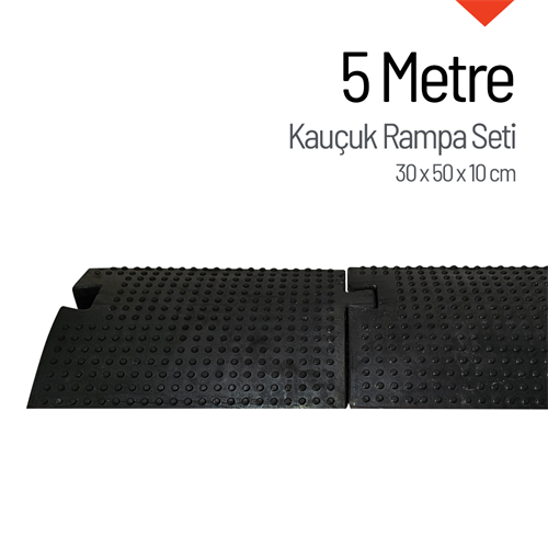 Kauçuk Rampa, Otopark Rampası, Kaldırım Rampası 30 x 50 x 10 cm 5 Metre