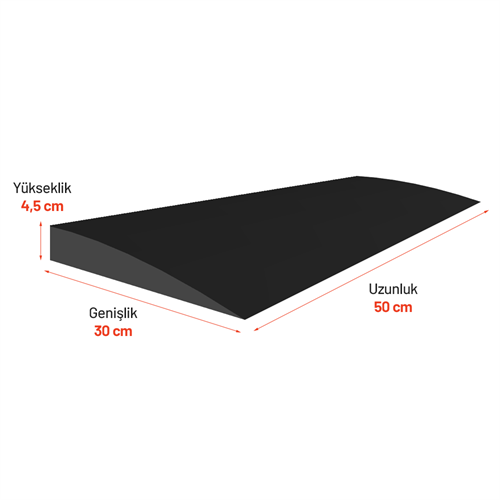 Kauçuk Taşınabilir Rampa 30 x 50 x 4,5 cm