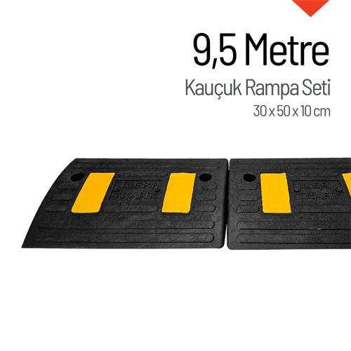 Kauçuk Rampa, Otopark Rampası, Kaldırım Rampası 30 x 50 x 10 cm 9,5 Metre