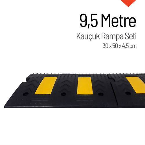 Kauçuk Otopark ve Eşik Rampası - 9,5 Metre Set