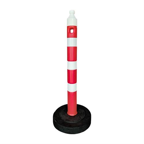 10lu Kauçuk Ağırlıklı Kırmızı Uyarı Dikmesi , 3 Reflektifli - 100 x 9 cm