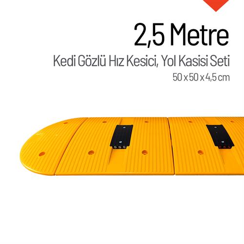Kedi Gözlü Hız Kesici, Yol Kasisi 2,5 Metre