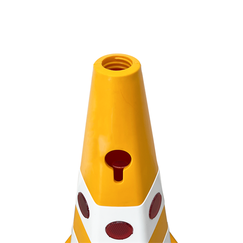 Kedi Gözlü Sarı Altıgen Trafik Konisi 65 cm Trafik Dubası 