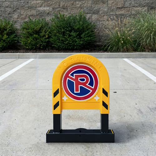 Kilitli Otopark Bariyeri 50 cm, Yatar U Tip Park Bariyeri (Baskılı)