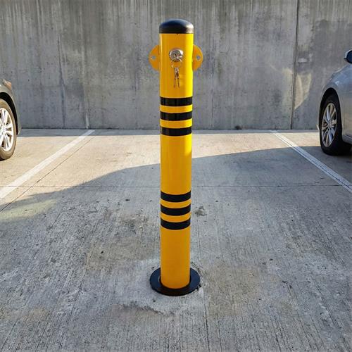Kilitli Otopark Direği 70 cm, Çıkan Tip Ankrajlı Park Bariyeri