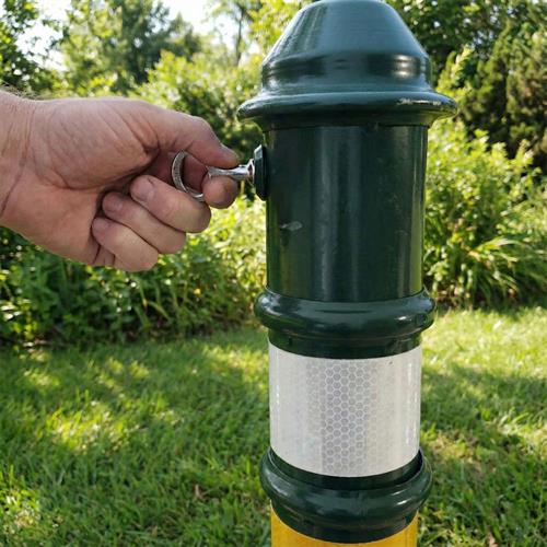 Kilitli Otopark Direği 75 cm, Çıkan Tip Ankrajlı Park Bariyeri