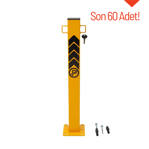 Orange Parking Post with Padlock