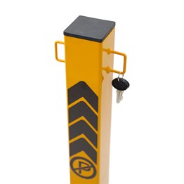 Orange Parking Post with Padlock