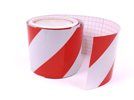 Kırmızı - Beyaz Reflektif Bant, Reflektif Şerit 10 cm x 10 m