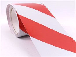 Kırmızı - Beyaz Reflektif Bant, Reflektif Şerit 10 cm x 10 m