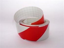 Kırmızı - Beyaz Reflektif Bant, Reflektif Şerit 5 cm x 10 m