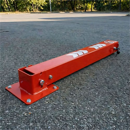Kırmızı Kilitli Otopark Direği 75 cm, Yatar Tip Park Bariyeri