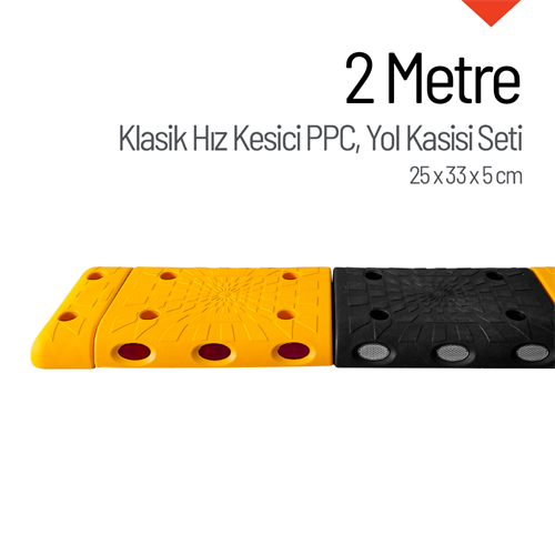 Klasik Hız Kesici PPC Set Kapaklı, Yol Kasisi - 2 metre