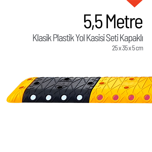 Klasik Plastik Yol Kasisi Kapaklı Set - 5,5 Metre 