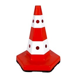 Klasik Kedi Gözlü Ağırlıklı Boş Levhalı Trafik Koni Seti Trafik Dubası (Üçgen)