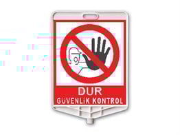 Klasik Kedi Gözlü Ağırlıklı Boş Levhalı Trafik Koni Seti Trafik Dubası (Dikdörtgen)