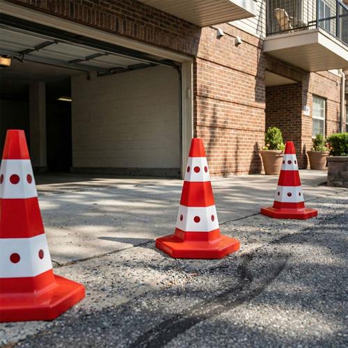 Klasik Kedi Gözlü Trafik Konisi 50 cm - Ağırlıksız Trafik Dubası
