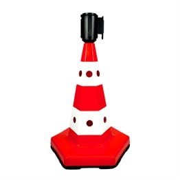 Klasik Kedi Gözlü Trafik Konisi 50 cm Ağırlıklı Trafik Dubası