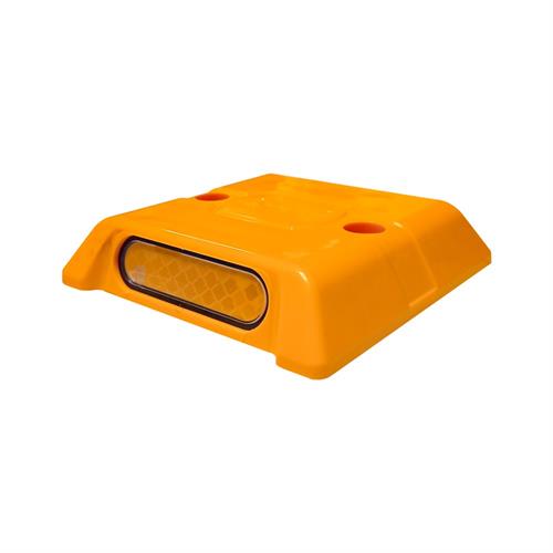 10lu Mercek Reflektifli Kare Yol Butonu Seti Sarı