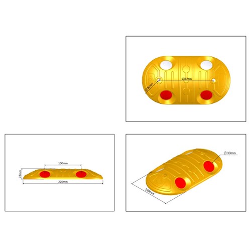 Mercek Reflektifli Oval Yol Butonu