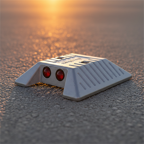 Metal Road Stud with Cat Eyes 2.8 x 12 x 12 cm