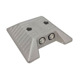 Metal Road Stud with Cat Eyes 2.8 x 12 x 12 cm