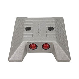 Metal Road Stud with Cat Eyes 2.8 x 12 x 12 cm