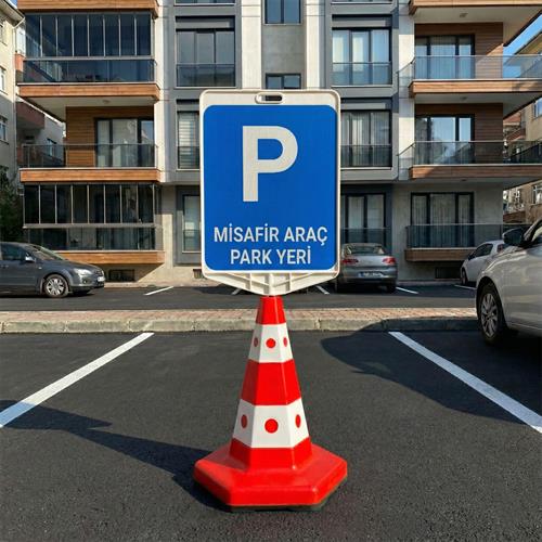 Misafir Araç Park Yeri Çift Taraf Baskı Klasik Kedi Gözlü Ağırlıklı Koni Seti Trafik Dubası