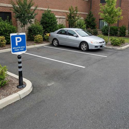 Misafir Araç Park Yeri Çift Taraf Baskı Delinatör Seti Siyah