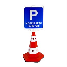 Misafir Araç Park Yeri Çift Taraf Baskı Klasik Kedi Gözlü Ağırlıklı Koni Seti Trafik Dubası