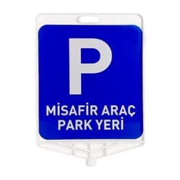 Misafir Araç Park Yeri Çift Taraf Baskı Delinatör Seti Siyah