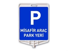 Misafir Araç Park Yeri Dikdörtgen Levha Çift Taraf Baskı