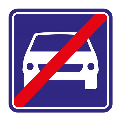 Motorlu Taşıt Yolu Sonu Levhası B-21