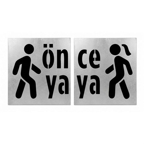 Önce Yaya Boyama Şablonu - Galvaniz Sac Levha 100x200cm (İki Parça)
