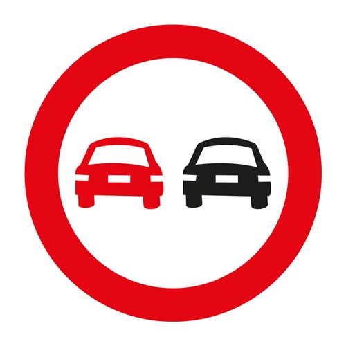 Öndeki Taşıtı Geçmek Yasaktır Levhası TT-27