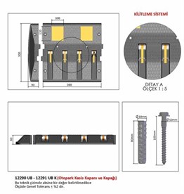 Otopark Kasis Kapanı 50 x 50 x 6 cm 10 Metre