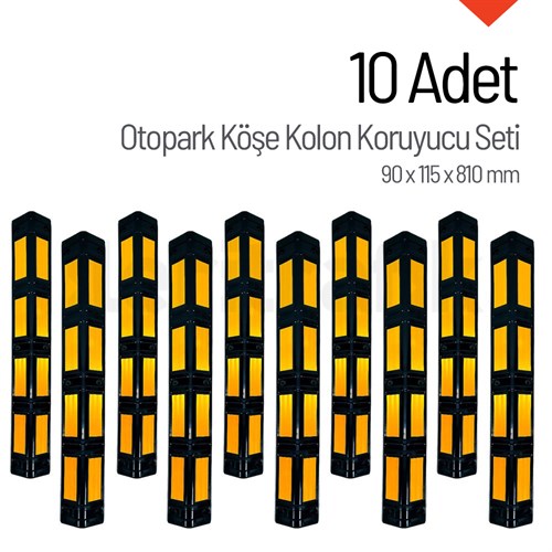 Otopark Köşe Kolon Koruyucu 10`lu SetKöşe Kolon Koruyucu