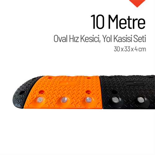 Oval Plastik Hız Kesici Kapaklı Set - 10 Metre