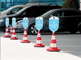 Park Yapılmaz Klasik Kedi Gözlü Ağırlıklı Trafik Koni Seti Trafik Dubası