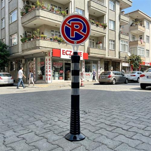 Park Yapılmaz Uyarı Levhalı Siyah Delinatör Seti