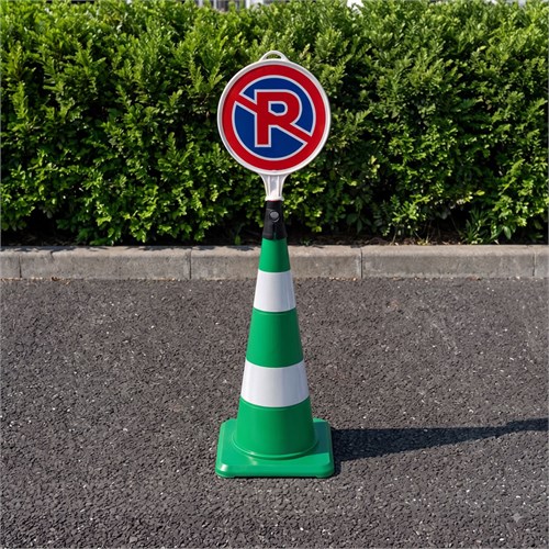 Park Yasaktır Levhalı 75 cm Yeşil Trafik Konisi Seti