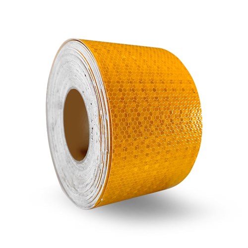Petekli Reflektif Bant, Reflektif Şerit 10 cm x 46 Metre (SARI)