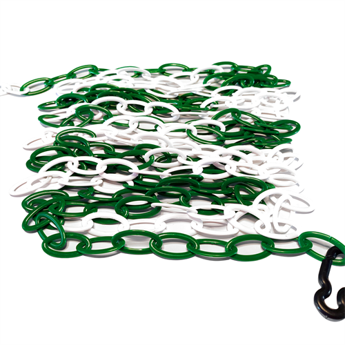 Plastik Zincir 6mm Yeşil-Beyaz 25 m