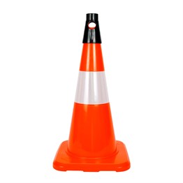 PVC Trafik Konisi 50 cm Reflektifli - Ağırlıksız Trafik Dubası