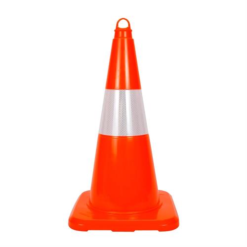 5 Adet PVC Trafik Konisi 50 cm Reflektifli -Ağırlıksız Trafik Dubası Seti