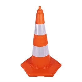 10 Adet PVC Trafik Konisi 52 cm - Ağırlıksız Trafik Dubası