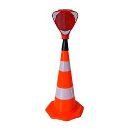 PVC Trafik Konisi 70 cm Çift Reflektifli - Ağırlıksız Trafik Dubası