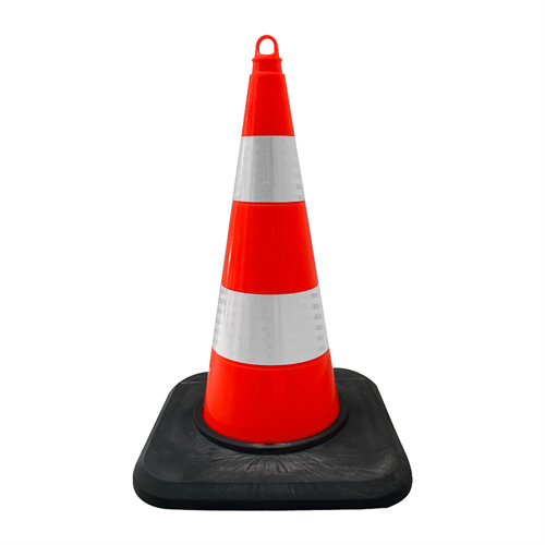 PVC Trafik Konisi 75 cm Çift Reflektifli Ağırlıklı Trafik Dubası