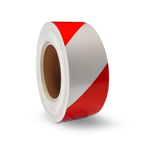 Reflektif Bant 46 Metre - En: 5 cm (Kırmızı-Beyaz)