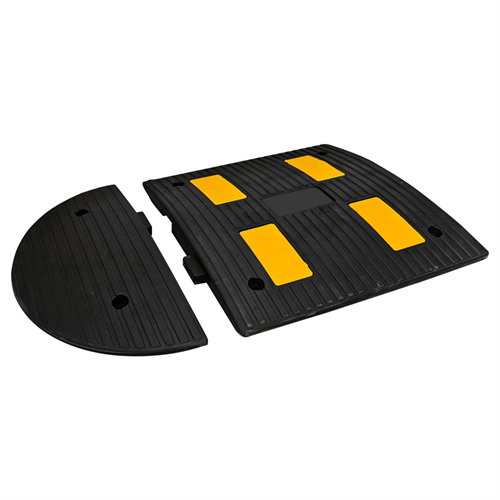 Reflektifli Kauçuk 4 Bantlı Hız Kesici Kapağı, Yol Kasisi 50 x 30 x 4 cm
